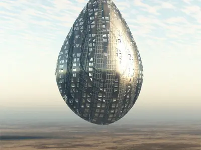 Alien Spaceship or Building model 3D model