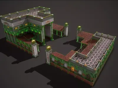 Roman Mercenary Barracks Low-poly 3D model