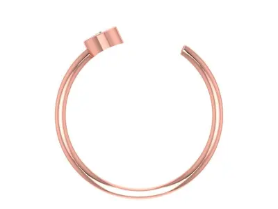 Women Open End Light Weight Band Ring 3D print model get