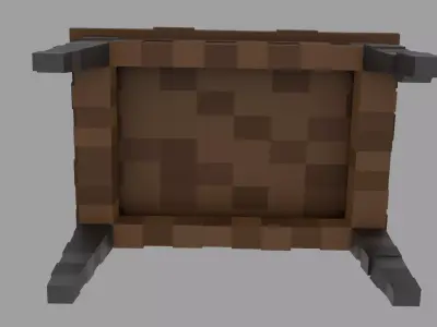 Low Poly Stylized Dining Table Game Ready Low-poly 3D model