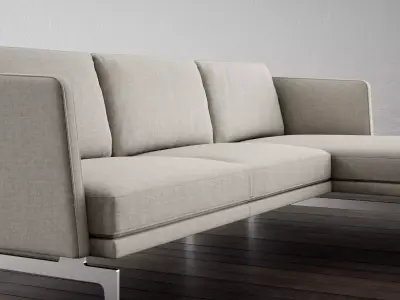 1262 F modern chaise lounge chair 3D model