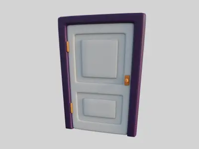 Cartoon Door 6b 3D model