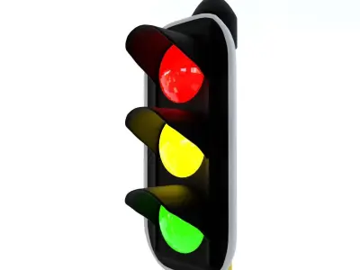 Single Head Traffic Light 3D model