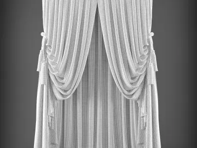 Curtains pair of Low-poly 3D model buy