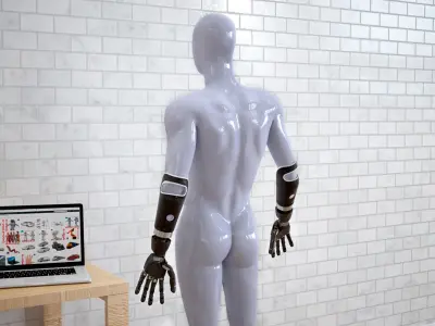  Brain Controlled Prosthetic Arms Rigged for Maya 