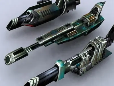 3DRT - Sci-Fi Fighters Fleet - Fighter 16 Low-poly 3D model