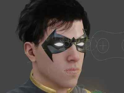 Robin 3D Model Gotham Knights Blender FBX OBJ Rigged Low-poly 3D model