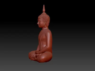 buddha thai style ayuthaya period 3D print model
