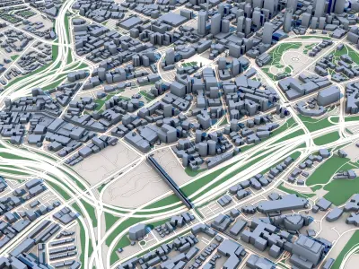 Auckland City North Island New Zealand 3D model