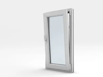 Adjustable and Rigged PVC Window 3D model