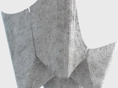 BKF Concrete chair - Buenos Aires street prop Low-poly 3D model