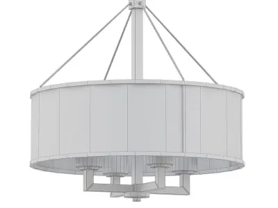 Sutter 4 chandelier with four lights and shade 3D model