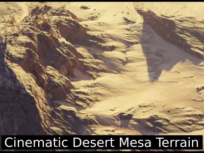 Cinematic Desert Mesa Terrains 3D model