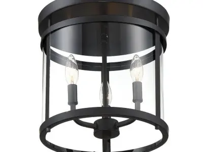 Dorota Glass Flush Mount 3D model