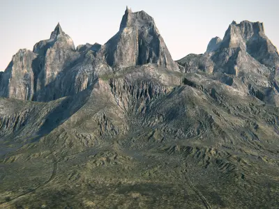 Terrain 03 PBR Low-poly 3D model