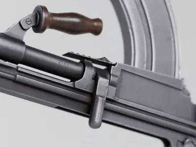 BREN MkI Light Machinegun  - Game and VFX-Ready Low-poly 3D model