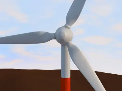 Wind turbine 3D model