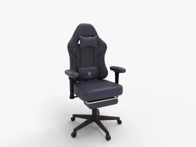 GTRACING Gaming Chair with Footrest 3D model