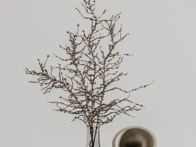 plants bouquet vase 38 3D model