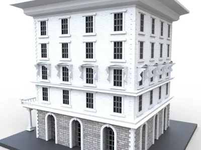 NYC Building 5 - PBR Low-poly 3D model