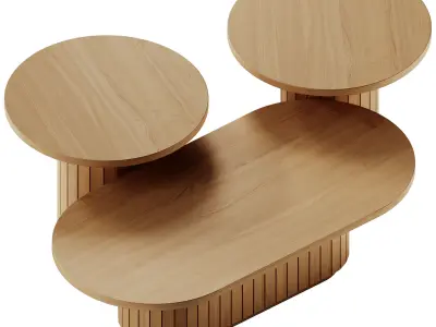 Kave Home Licia Coffee and Side Tables 3D model