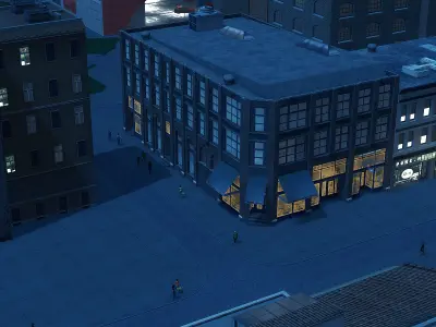 Howard Building Low-poly 3D model