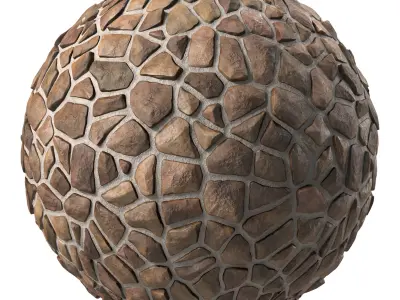 Field Stone 04 - PBR - 4K - PNG - Seamless Low-poly 3D model