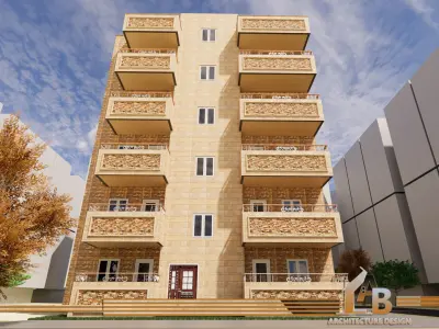 Stone Residential Building  3D model Revit and 3dsmax  3D model