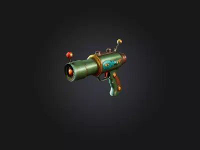 Cartoon Ray Gun 3D model