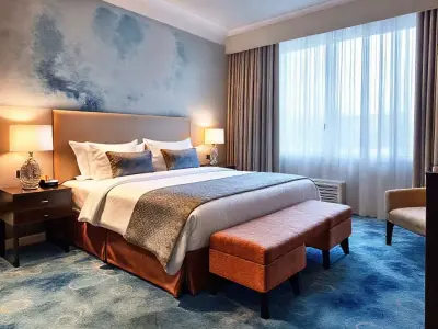 A 3d model hotel room ege carpets watercolour blue 3D model