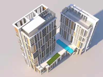 Hotel Building 3D model 111