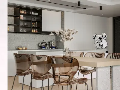 apartment interior scenes      3D model 13