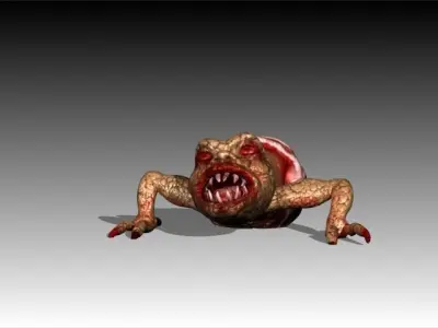 Brain Monster Low-poly 3D model