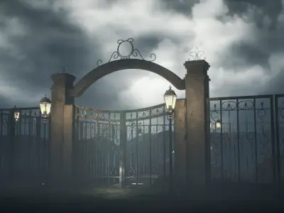 Forgotten Cemetery Low-poly 3D model