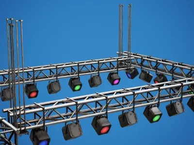 Light Truss - PBR Game Ready Props Low-poly 3D model