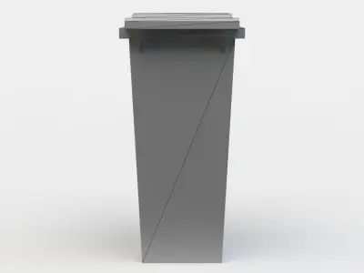 Garbage container Low-poly 3D model 7