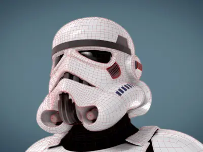StormTrooper Rigged Textured Model  3D model