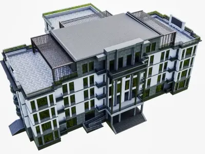 Sanatorium Building ID006 3D model