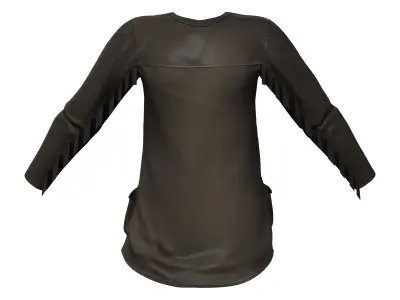 Bulled Decorated Long Sleeves Hunter Jacket With T-Shirt Combo Low-poly 3D model
