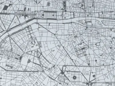 Paris Road Network and Streets 3D model