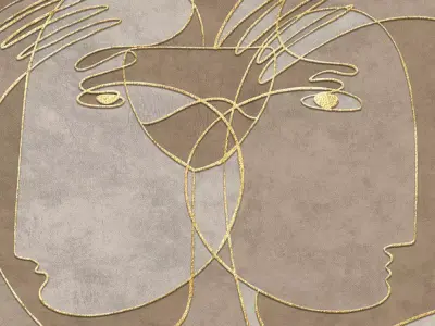 Abstract Faces Dual Portrait  Texture