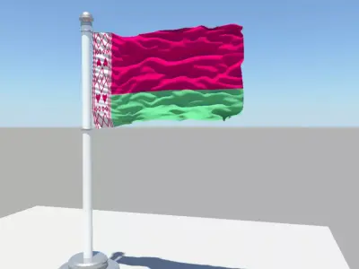 Belarus flag 3D model