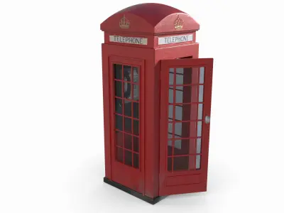 British Red Phone Box 3D model
