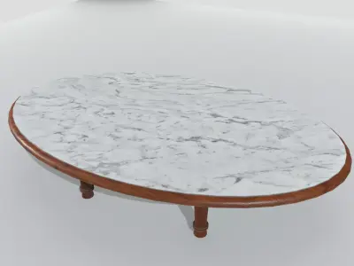 Marble Table 19 PBR Low-poly 3D model