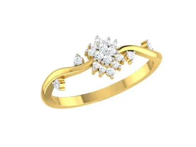 Women Ring Render 3dm STL OBJ FBX Details 3D print model
