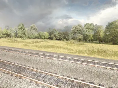 Railway Tracks Pack Low-poly 3D model