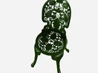 Seletti industry aluminium garden chair 3D model