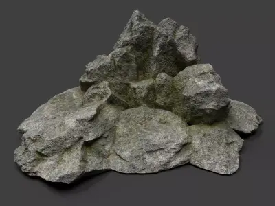 Rock 3-10 Low-poly 3D model