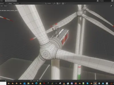 E3 Wind Turbine NH160m RD138m Low-poly 3D model