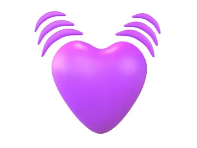 Beating Heart v1 007 Low-poly 3D model